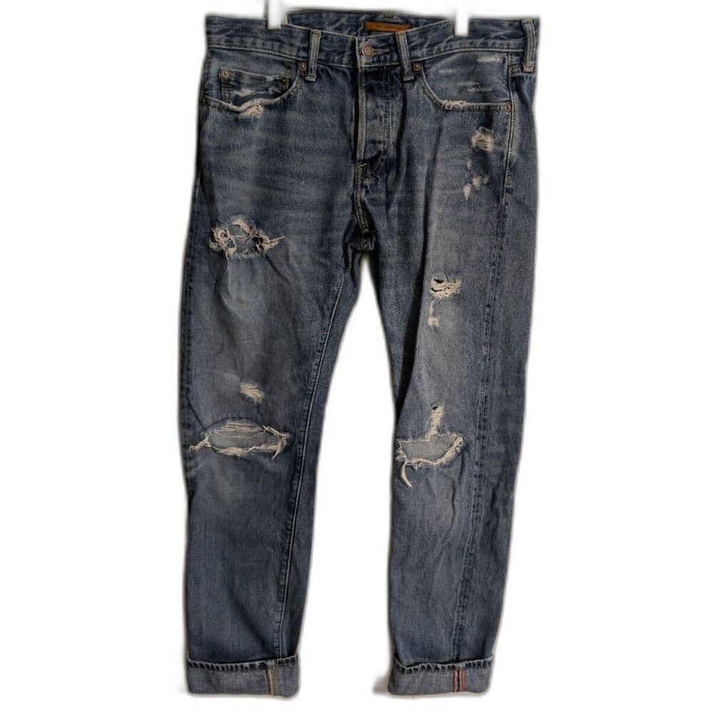 Abercrombie & Fitch Iconic Japanese Selvedge Jeans 1892 Straight 31x32  (30x31)